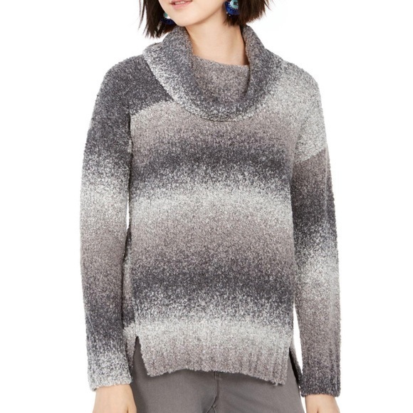 Style & Co Ombré Boucle Sweater Grey Combo XL - Picture 1 of 7
